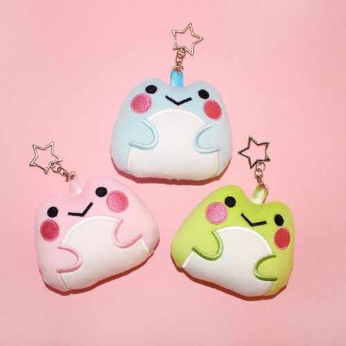 The Froggy Plush Keychainplush Keychainfrog Plushfroggy Etsy