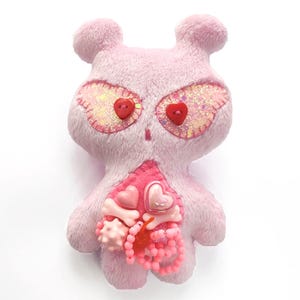 Pink Heart Alien Plush