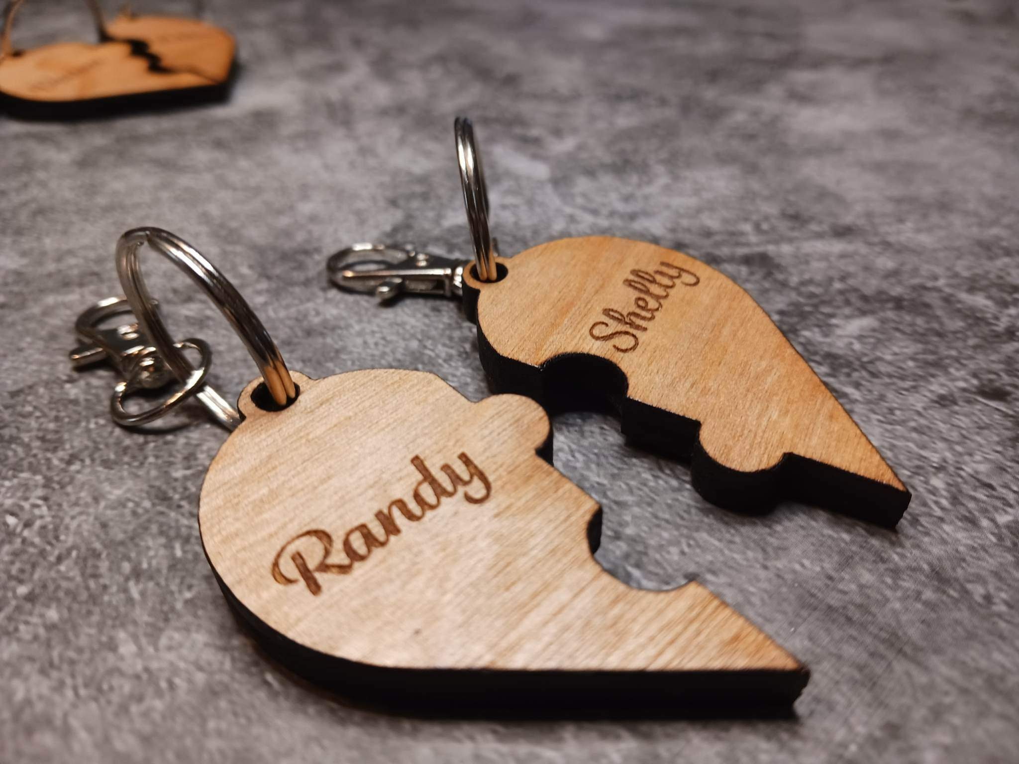 NV Nevada State in Heart Engraved Wood Round Keychain Tag Charm