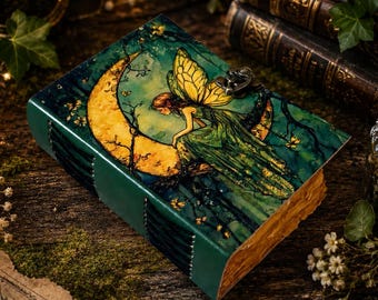 Fairy Handmade Leather Journal Vintage Diary Rustic Grimoire: Vintage Spell Book of Shadows Vintage Classic Antique Writing Notebook