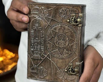 Diario de cuero Hamunaptra: réplica del Libro Egipcio de los Muertos
