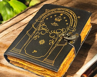 Diario de cuero de las Puertas de Durin - Libro de las Sombras de Tolkien hecho a mano