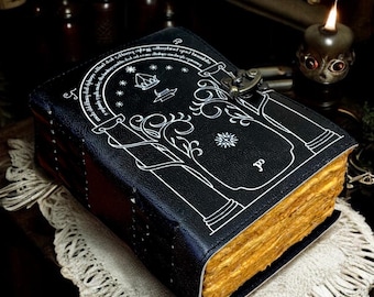 Diario de cuero de las Puertas de Durin - Libro de las Sombras de Tolkien hecho a mano