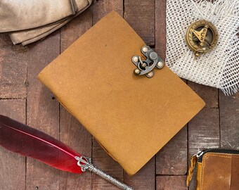 Soft Leather Journal, Blank Book of Shadows, Deckled Edge Paper