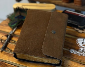 Vintage Leather Journal: Handmade Deckle Edge Paper, 200 Pages