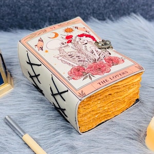 Quaderno dei Tarocchi degli Amanti Quaderno Gotico a Spirale Quaderno Teschio Amante Diari Antichi Regali per Uomini o Donne Libro degli Incantesimi Grimorio Diario Stampato