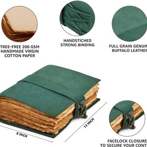 Leather grimoire, travel journal
