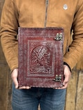 Embossed Tree of Life Leather Journal, Extra Large Notebook product logo