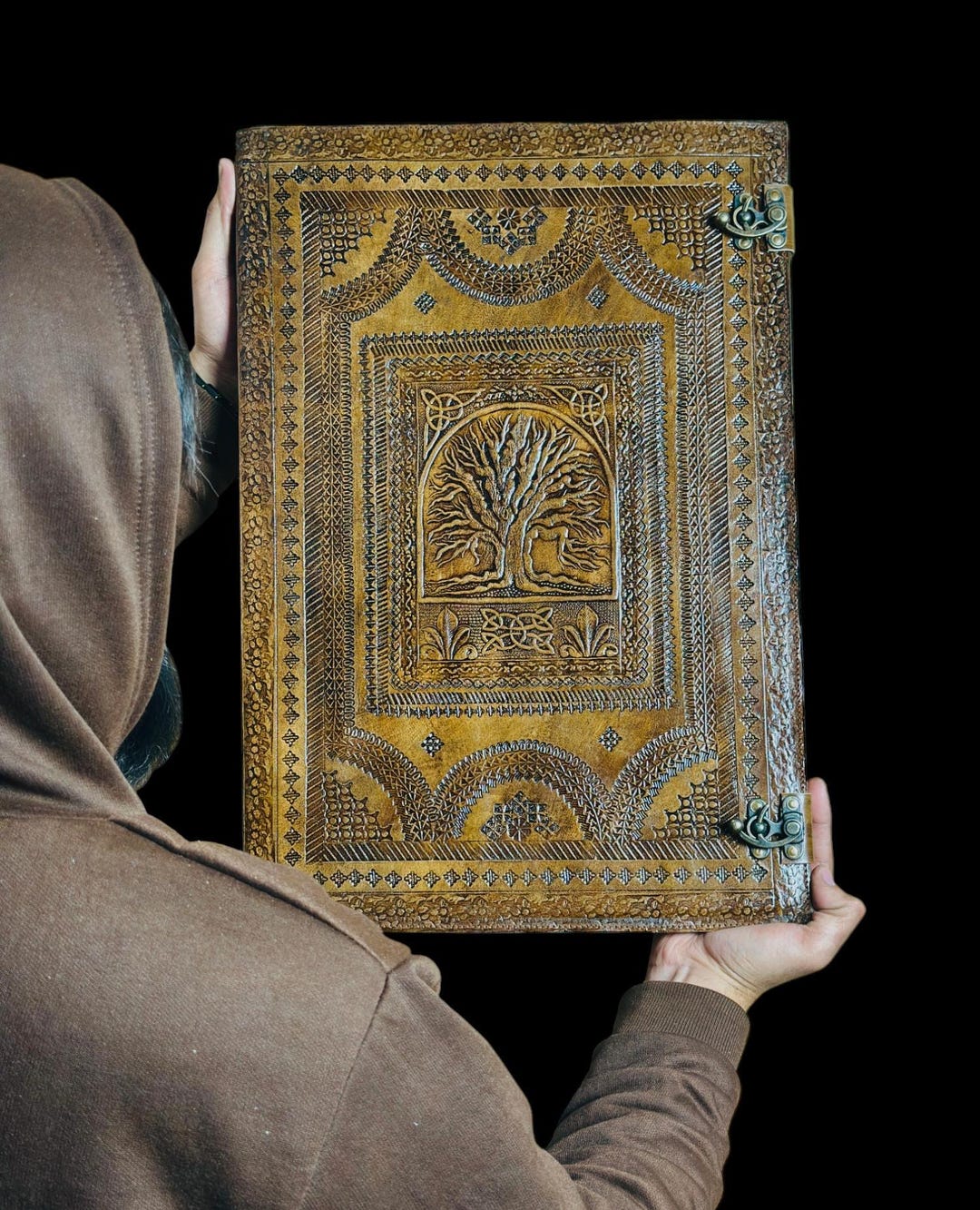 Extra Large Leather Journal: Embossed Tree of Life, Handmade Paper - Etsy