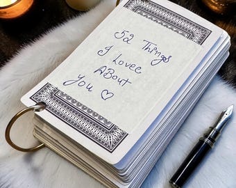 Personalized '52 Things I Love About You' Card Book - Mother’s Day/Father’s Day Gifts