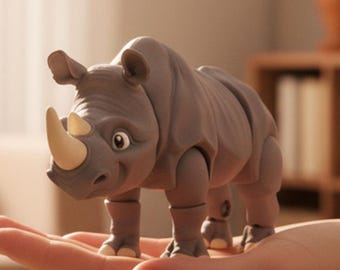Articulated Rhino 3D Printed Figurine