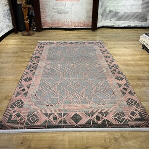 5x8 ft Gray Terra Bamboo Carpet, Luxury Bamboo Rug, High Quality Rug, Carpet For Living Room, Turkish Rug, Naturel Bamboo Rug, Home Decor