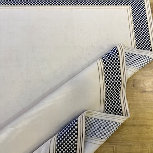 5x8 ft White Blue Bamboo Rug, Oversize Rug, High Quality Rug, Carpet For Living Room, Palace Bamboo Rug, Naturel Bamboo Rug from Turkey