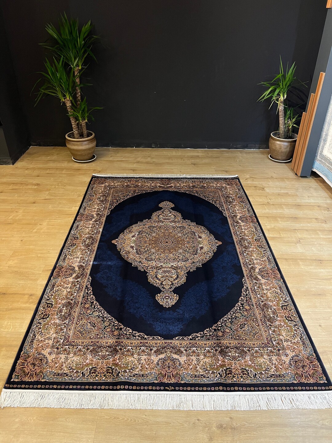 5x8 Ft Blue Beige Turkish Silk Carpet, Silk Rug, Silk Rug From Turkiye ...