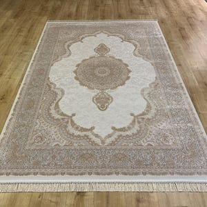 5x8 ft Brown Beige Bamboo Rug, Turkish Rug, Top Quality Rug, Bamboo Rug, Carpet For Living Room, High Quality Bamboo Rug, Turkish Bamboo Rug