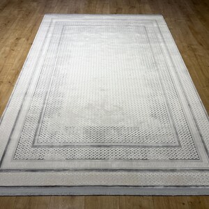 5x8 ft Gray Bamboo Carpet, Bamboo Rug, High Quality Rug, Bamboo Acrylic Rug, Turkish Modern Rug, Bamboo Turkish Rug, Home Decor