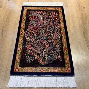 1.64X2.62 ft Tree of Life Wall Silk Rug , Wall Rug, Tapestry, Decorative Rug, Silk Table Mat, Silk Wall Rug, Gift Silk Rug, Wall Decor
