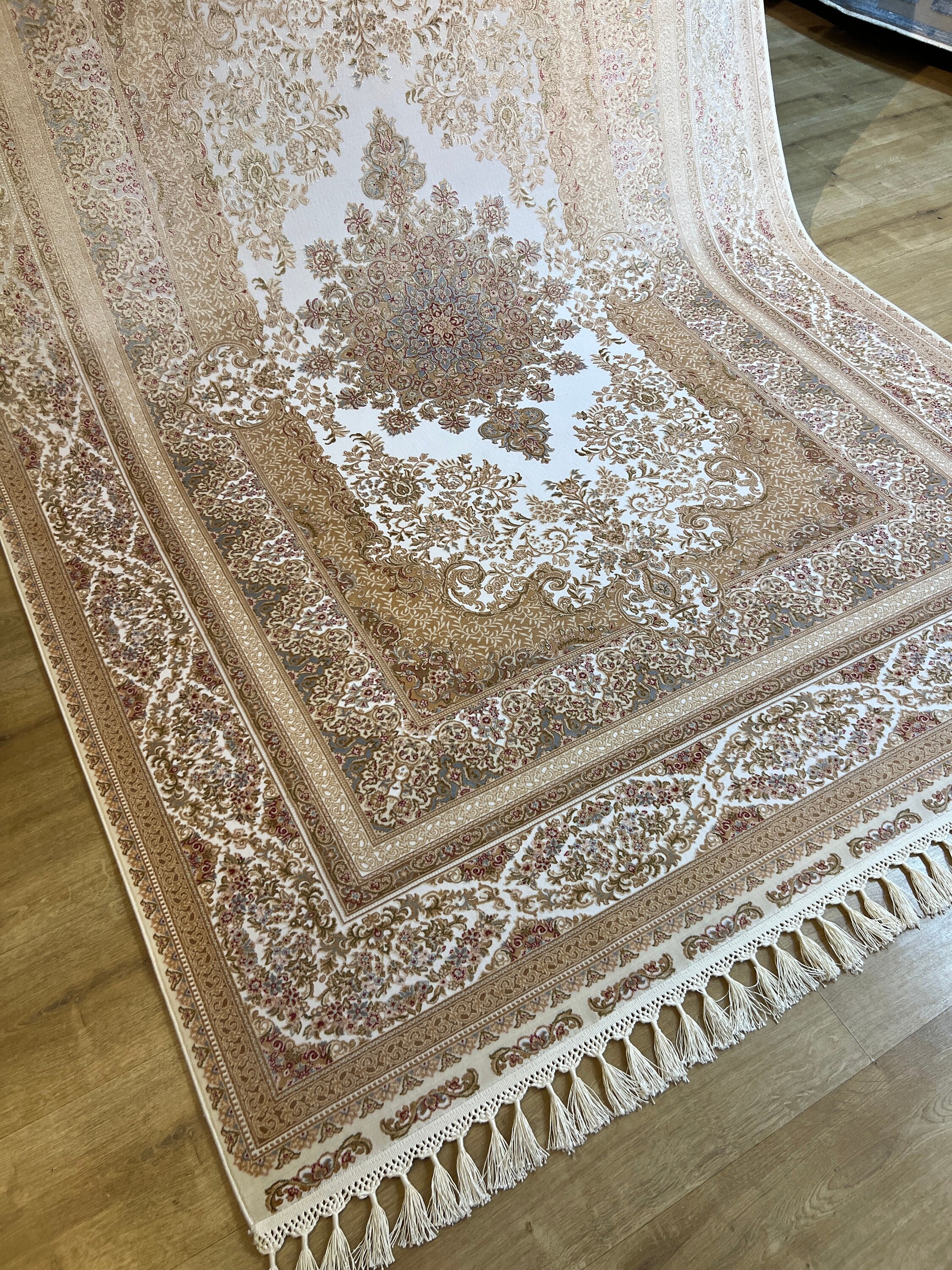 5x8 Ft Gold Beige Silk Rug, Oversize Rug, High Quality Rug, Carpet for ...