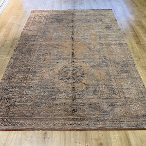 7x10 Gray Yellow Bamboo Rug, Oversize Rug, High Quality Rug, Carpet For Living Room, Palace Bamboo Rug, Naturel Bamboo Rug from Turkey