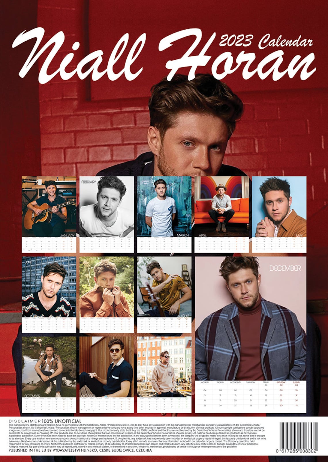 NIALL HORAN CALENDAR 2023 gran tamaño A3 Calandra de pared Etsy México