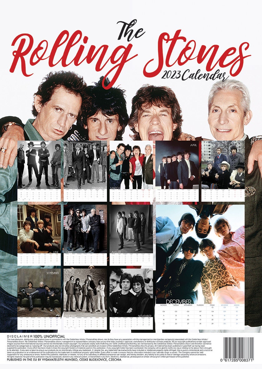 ROLLING STONES CALENDAR 2023 gran tamaño A3 Calandra de pared Etsy México