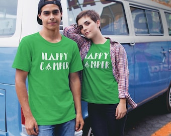 Happy Camper T-Shirt: Camping Adventure Graphic Tee