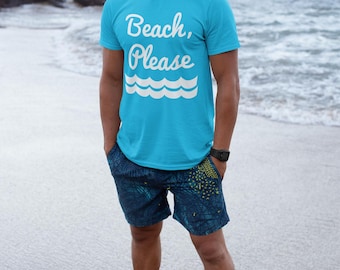 Beach Please Graphic Tee, Summer Vacation Shirt