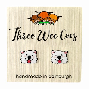 Samoyed Earrings // Dog Earrings // Dog Jewellery // Best Friend Gift // S925 earrings // Gift For Her // Birthday Gift // Samoyed Dog
