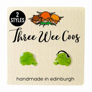 Orecchini a forma di rana Ricky Rain // Orecchini ispirati a Jellycat // Regalo a tema rana Jellycat // Orecchini carini // Argento sterling 925 // Orecchini Amuseables