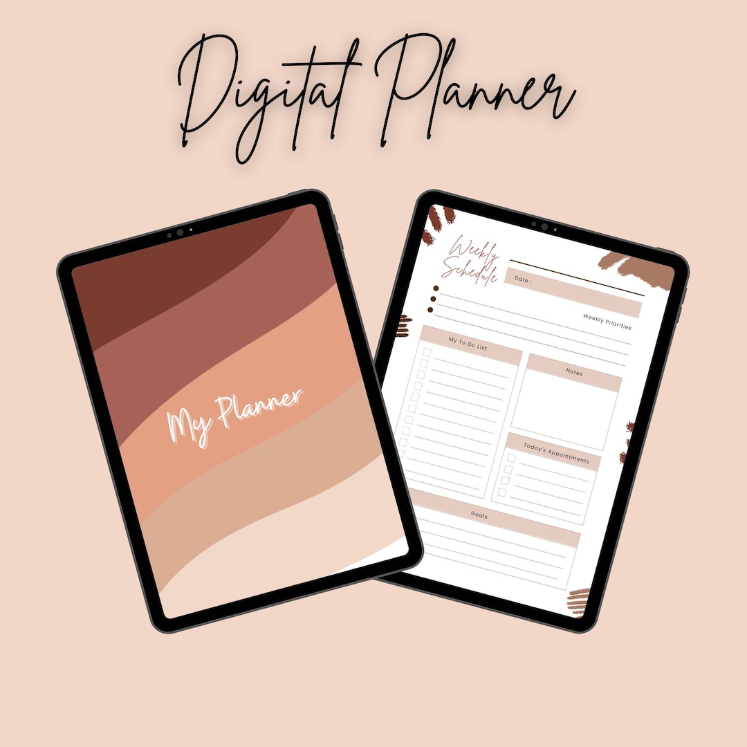 Digital Planner Minimalist iPad Planner Daily, Weekly & Monthly Planner