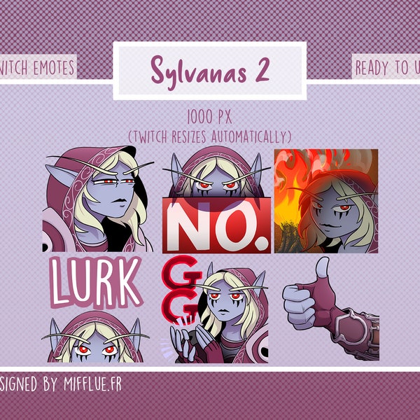 Sylvanas emotes pack 2