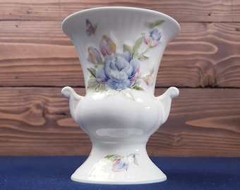 Vintage Bone China Aynsley Celeste Floral Decor Flower Vase, Living Room Decor, Office Decoration