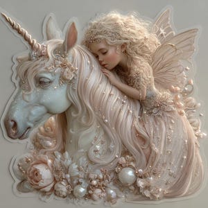Magical Fairy & Unicorn Clipart Set – 20 Cute Fantasy Designs in Pastel ...