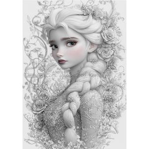 10 princess coloring pages  Fairytale princess to print out Digital download of Elsa coloring pages for children DIY projects for creative