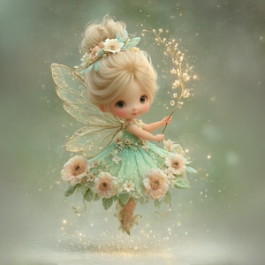 Magical Fairy Wall Art | 10 Digital Pastel Illustrations | Whimsical Nursery Decor & Gift Idea | Instant Download PDF+ZIP