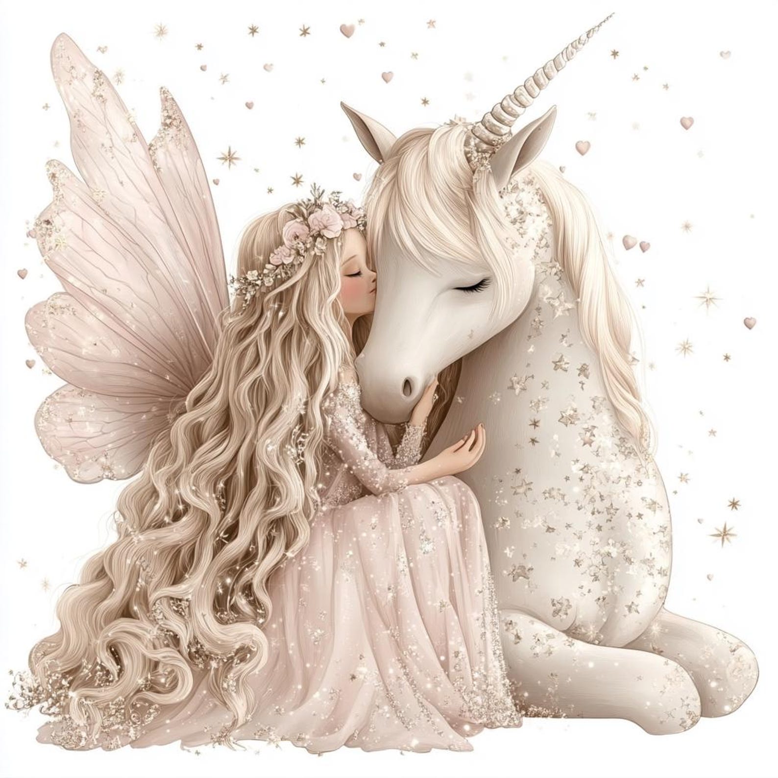 Magical Fairy & Unicorn Clipart Set – 20 Cute Fantasy Designs in Pastel ...