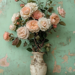 Vintage Rose Art for Instant Download – Romantic Flower Pictures in a ...