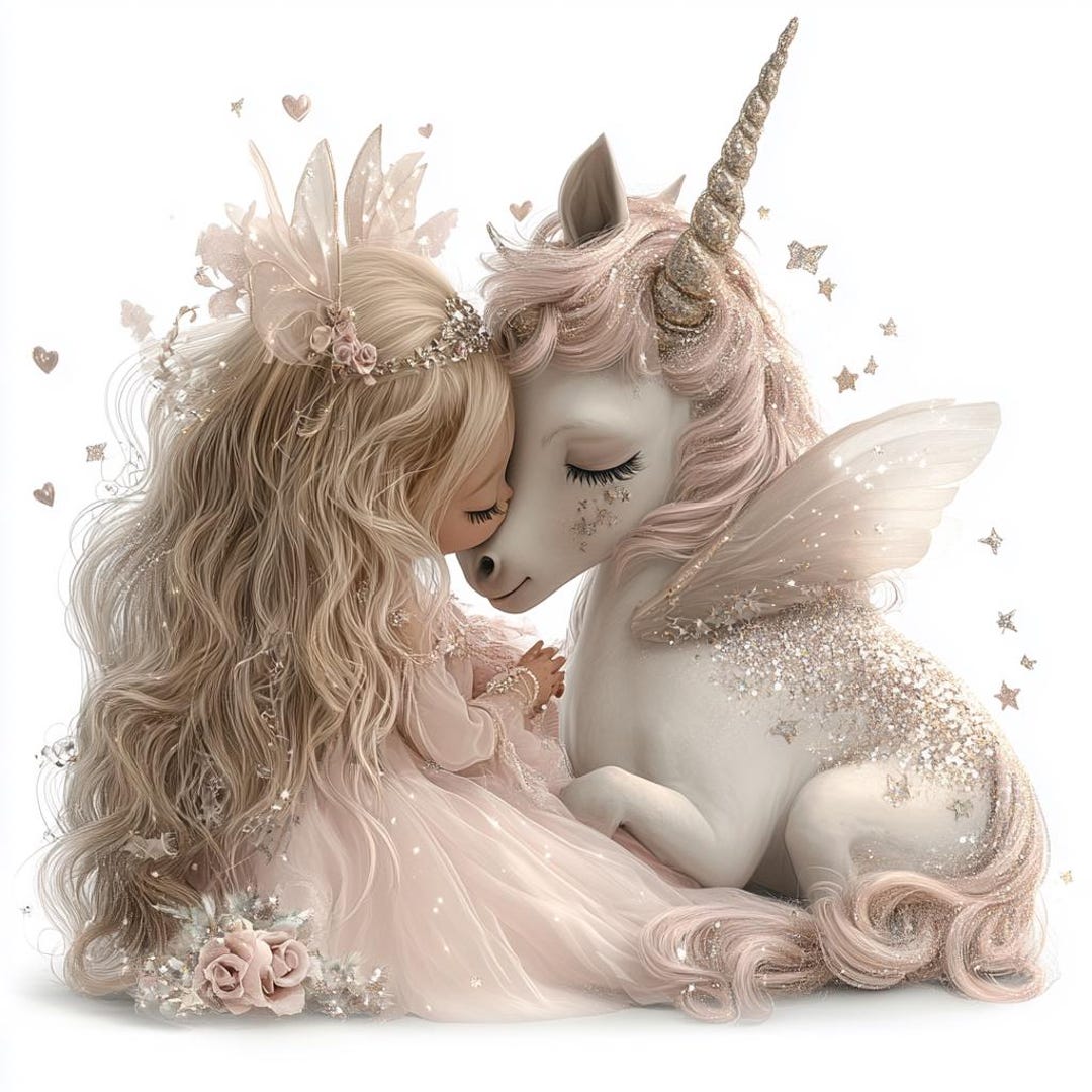 Magical Fairy & Unicorn Clipart Set – 20 Cute Fantasy Designs in Pastel ...