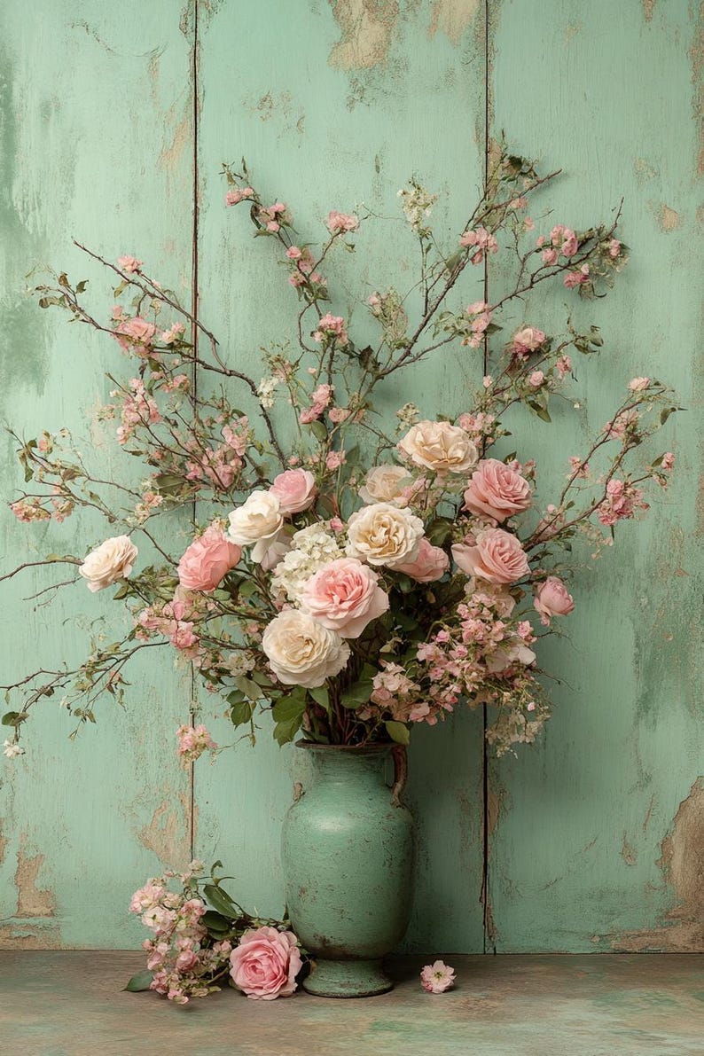 Vintage Rose Art for Instant Download – Romantic Flower Pictures in a ...