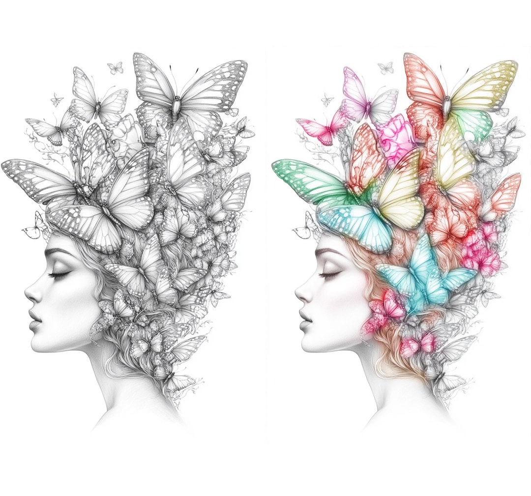 10 Magical Butterfly Coloring Pages for Adults to Relax Detailed PDF
