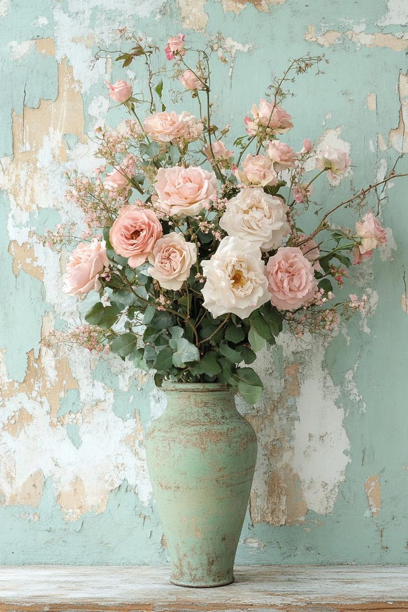 Vintage Rose Art for Instant Download – Romantic Flower Pictures in a ...