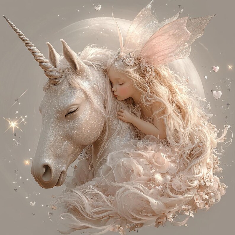Magical Fairy & Unicorn Clipart Set – 20 Cute Fantasy Designs in Pastel ...