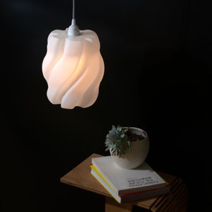 Wavy Pendant Light | Unique Hanging Light |  Art Deco Pendant Light | Mid-Century Modern Lamp | Minimal Lampshade Contemporary Ceiling Lamp