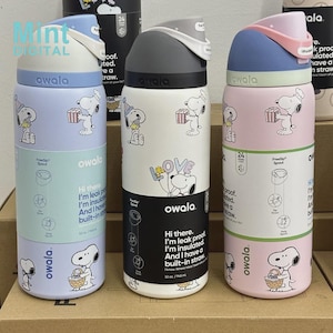 Owala スヌーピー ステンレスボトル 710ml ストロー付き Snoopy engraved owala - Etsy 日本