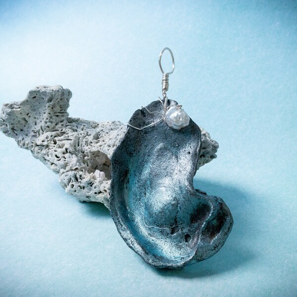 Oyster Shell Pendant - Etsy