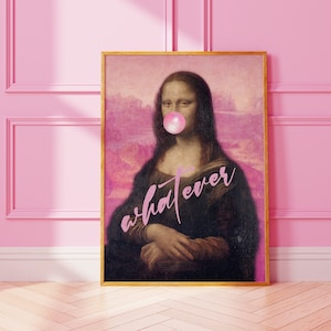 Mona Lisa eclectic altered Renaissance art wall print, large printable art