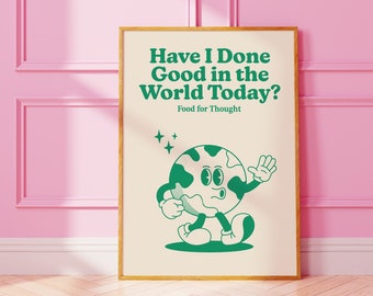 Retro Earth Quote Print, Earthy Wall Art (Digital Download)