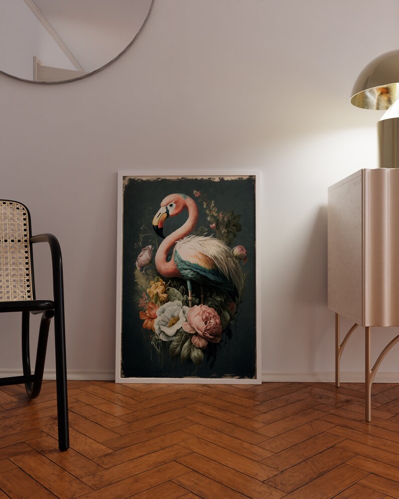 Flamingo eclectic wall art