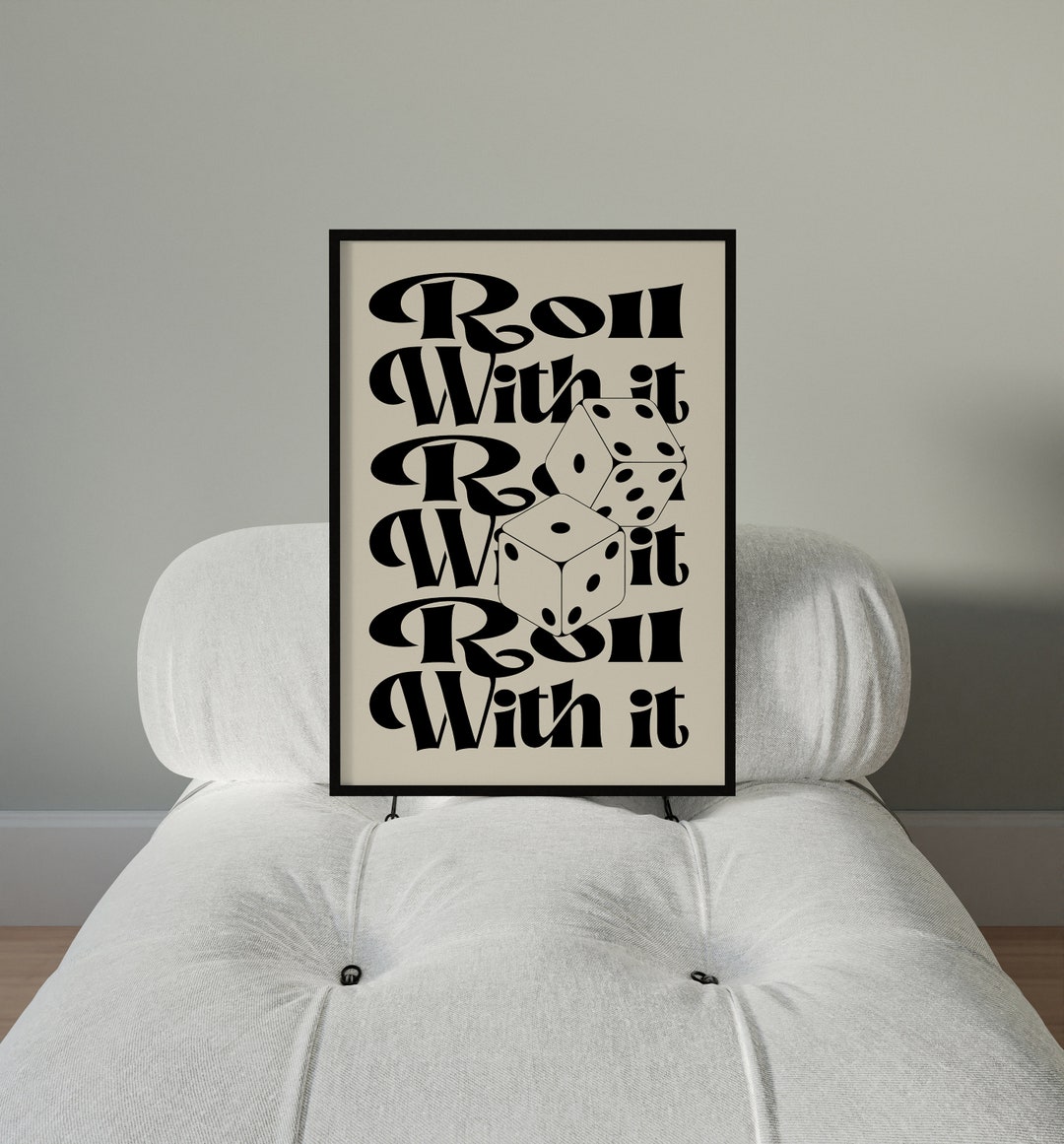 Dice Wall Print, Retro Black and White Art (digital Download) - Etsy