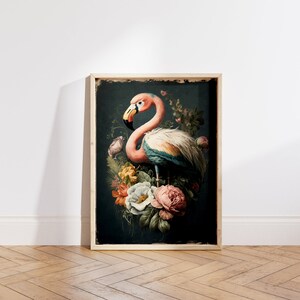 Flamingo eclectic wall art
